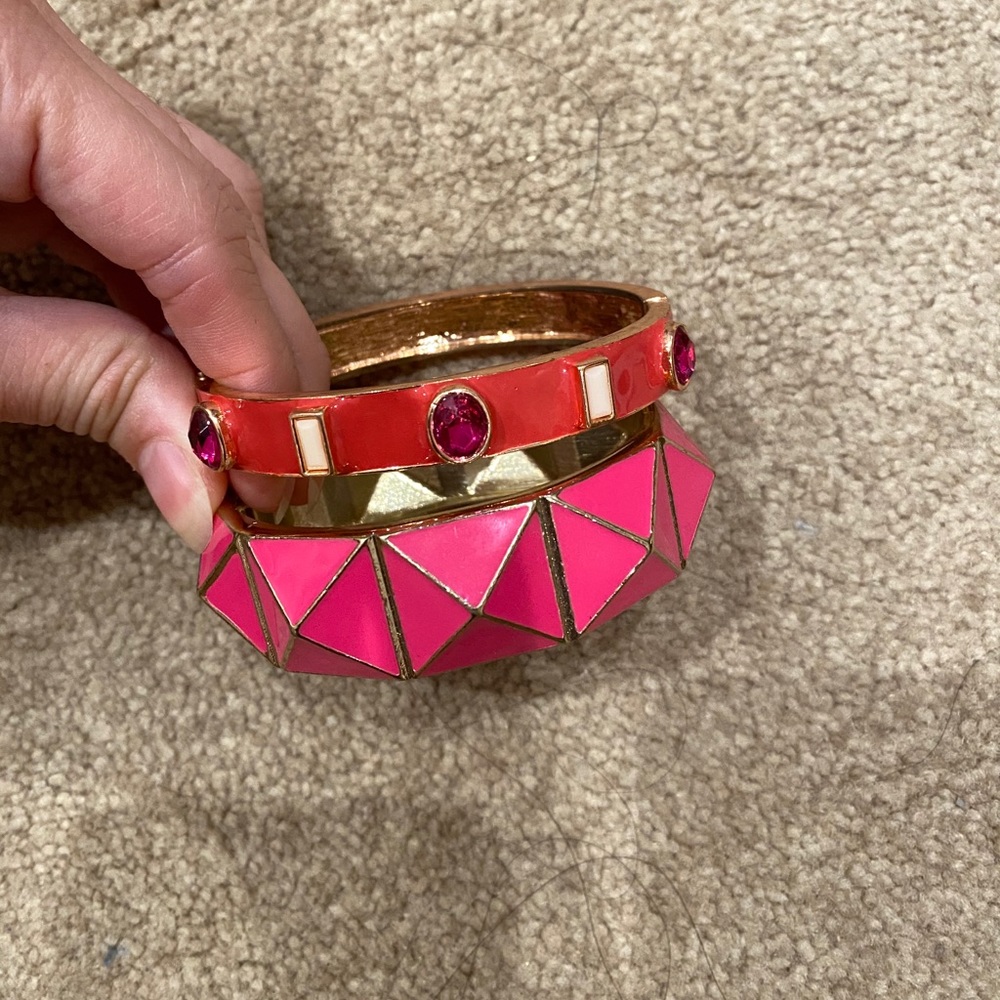 Betsey Johnson Pink Bangles